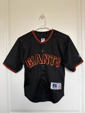 Russell Athletic Black Jersey with Orange Trim